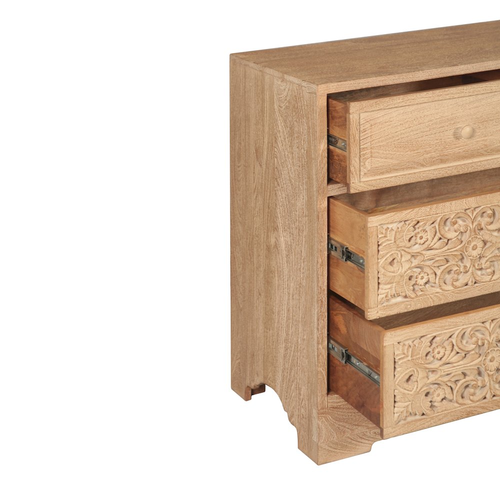 Haveli 71" Dresser with Plinth Base in Whitewash