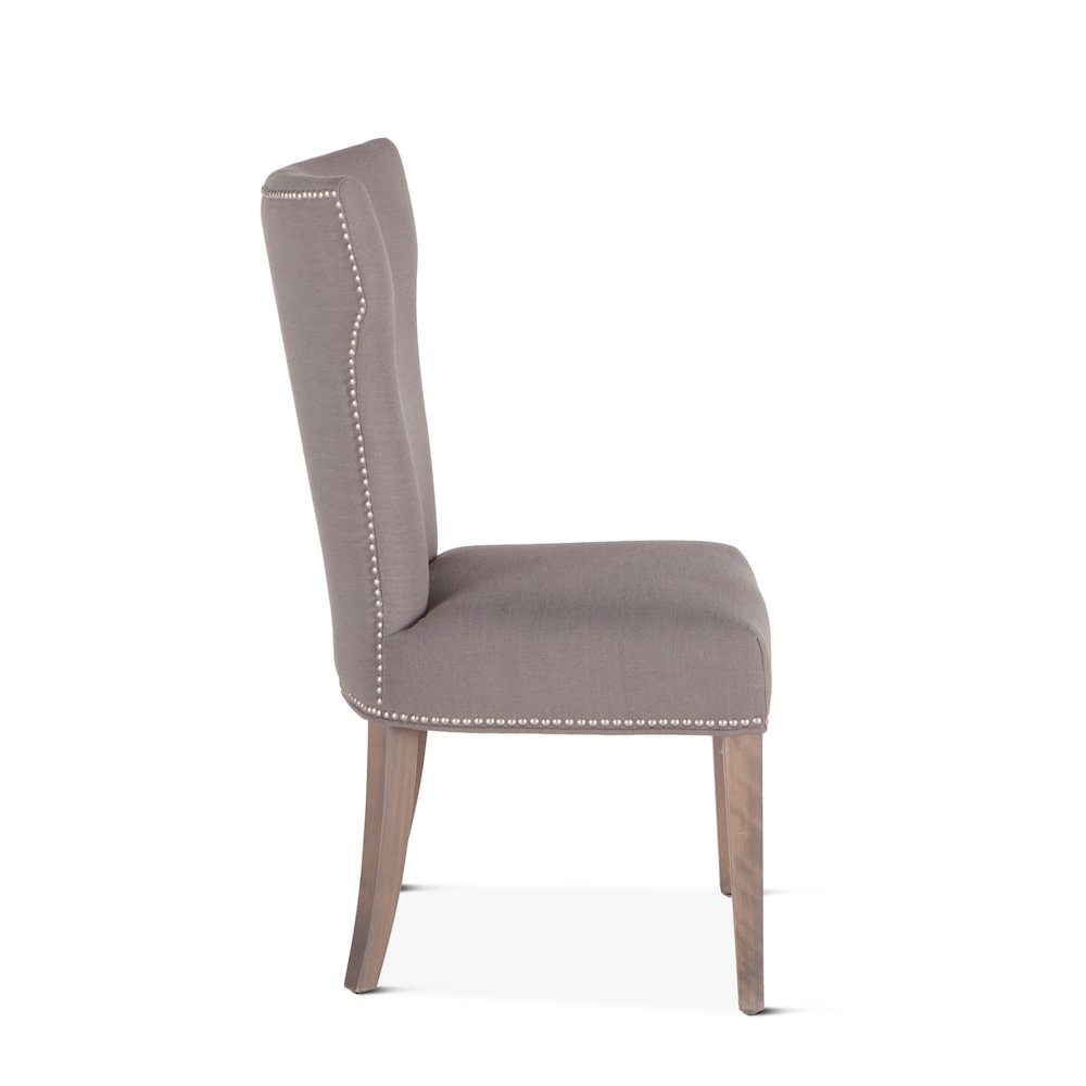 Quincy Warm Gray Linen Dining Chair