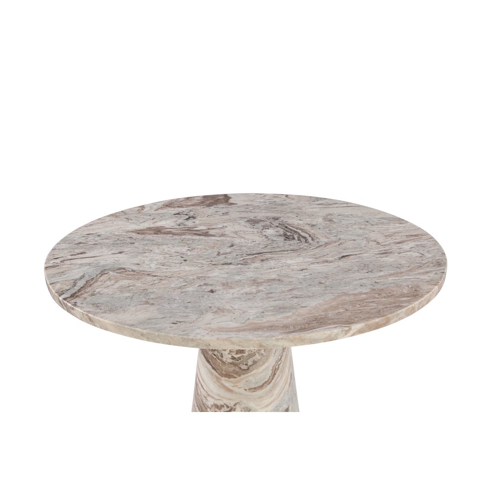 Giza 48" Round Dining Table in Brown Toronto Marble