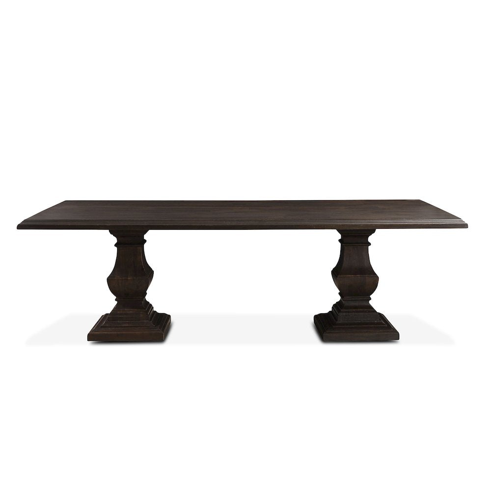 Toulon 84" Dining Table in Vintage Brown Finish