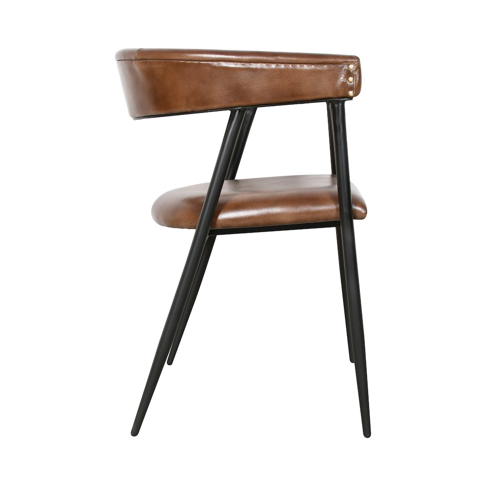 Brisbane Halstead Dining Chair in Chestnut Leather
