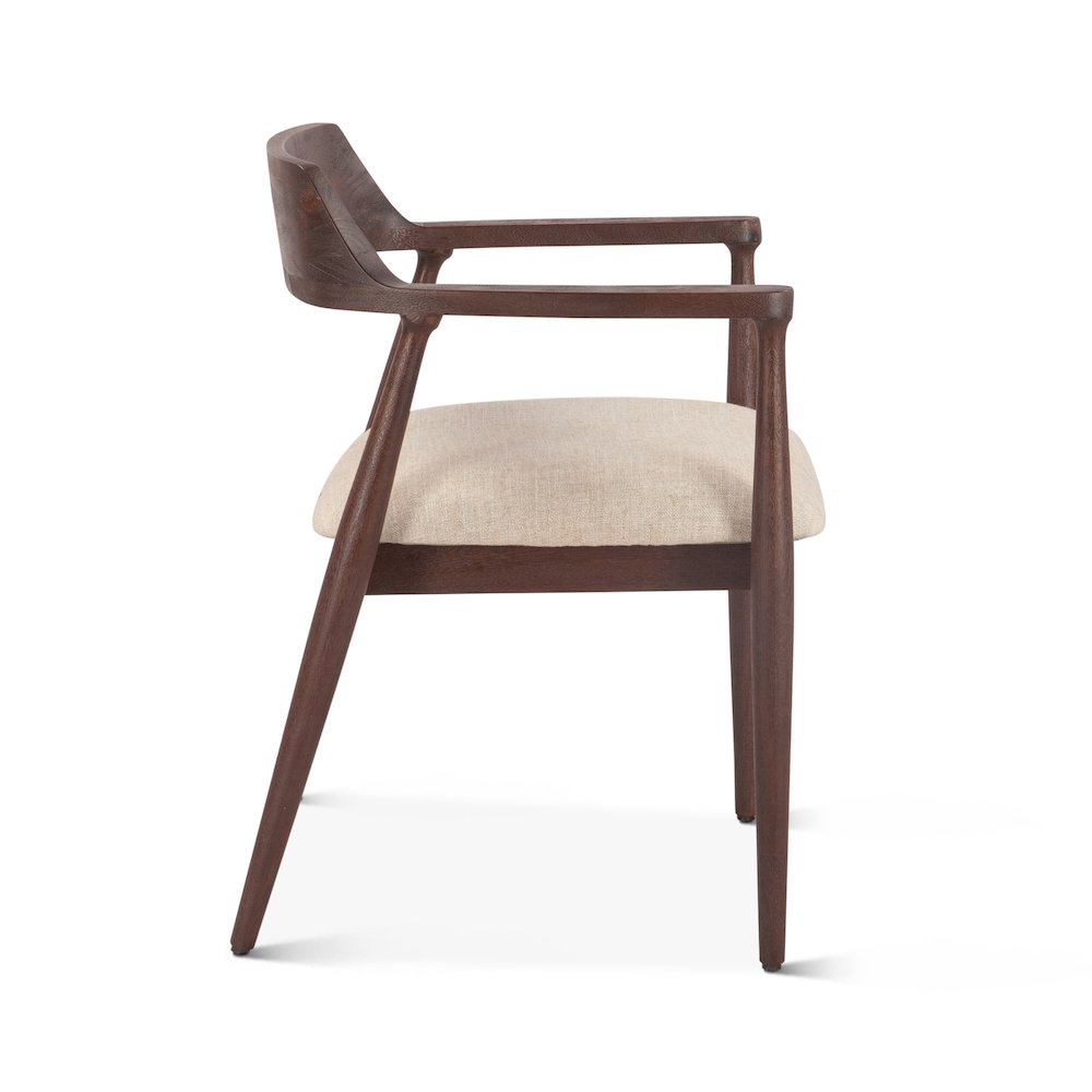 Oxford Upholstered Dining Chair with Walnut Finish