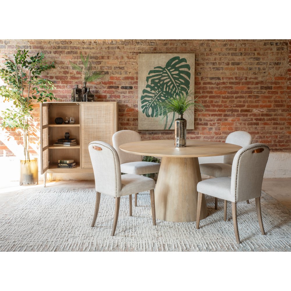 Olivia Dining Chair in Beige Linen