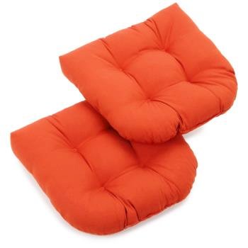 19-inch U-Shaped Twill Tufted Dining Chair Cushions (Set of 2)
