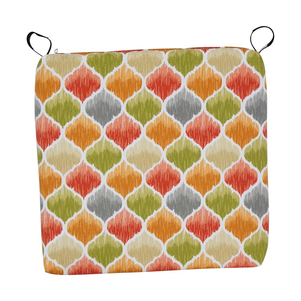 20-inch by 19-inch Patterned Outdoor Chair Cushions (Set of 2) 93454-2CH-OD-220