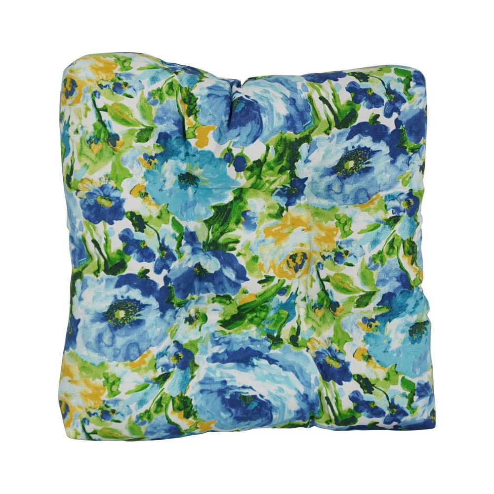 19-inch Squared Patterned Spun Polyester Tufted Dining Chair Cushion 94005-1CH-REO-65
