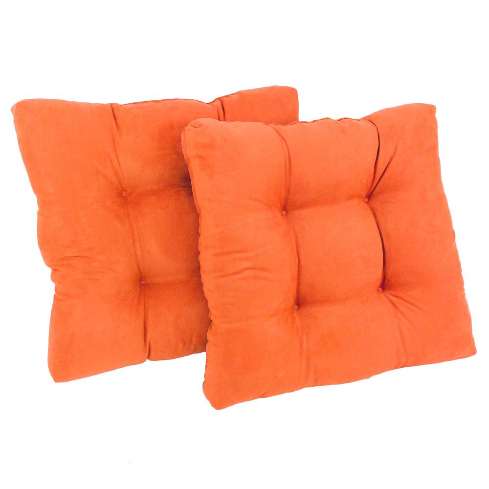 19-inch Squared Microsuede Tufted Dining Chair Cushions (Set of 2) 94005-2CH-MS-TD