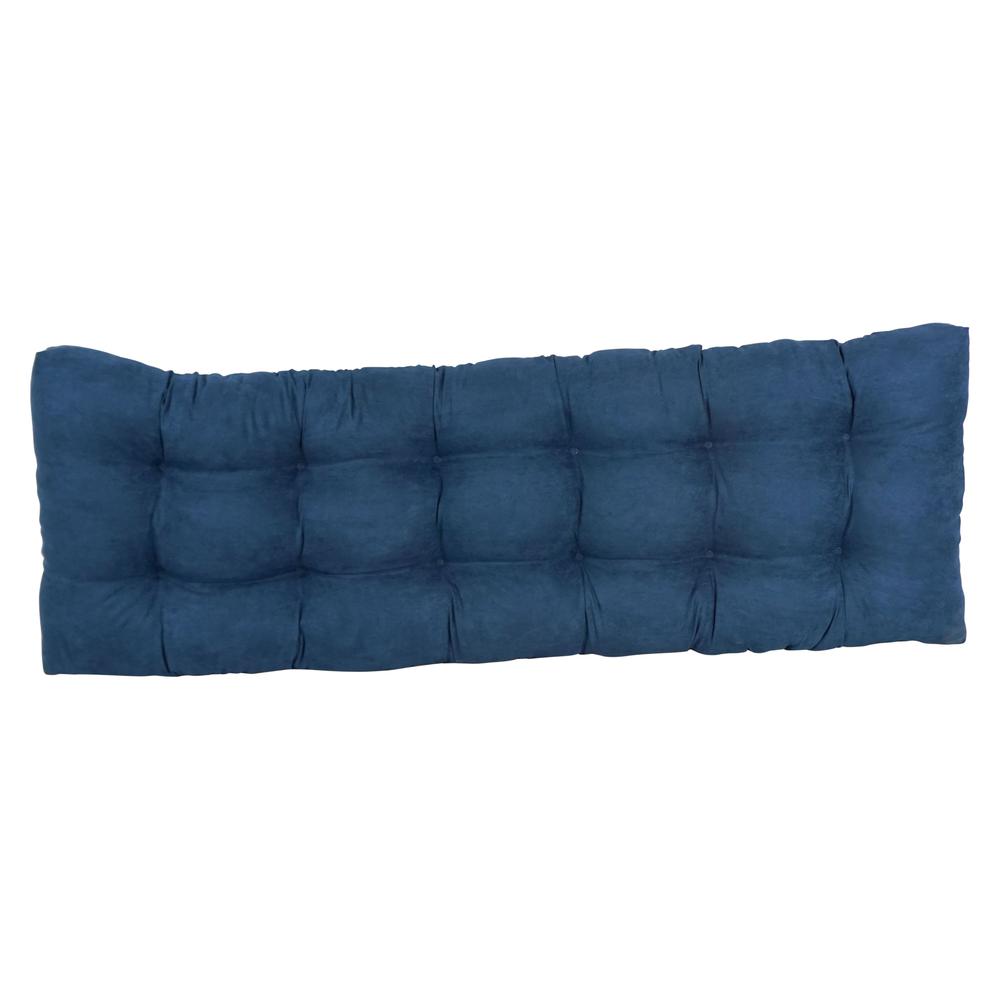 60-inch by 19-inch Tufted Solid Microsuede Bench Cushion