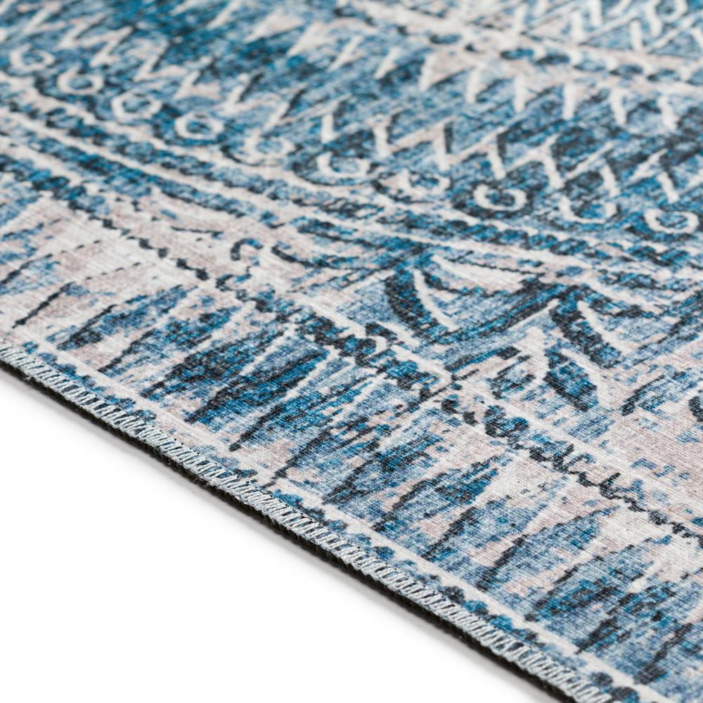 Indoor/Outdoor Sedona SN7 Indigo Washable 8' x 8' Round Rug
