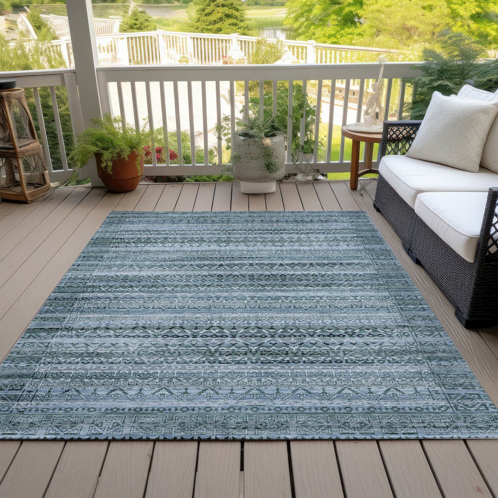 Machine Washable Indoor/Outdoor Chantille ACN2101 Aloe 3' x 5' Rug