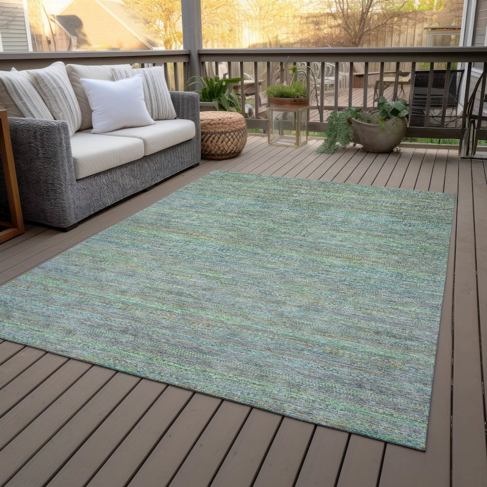 Machine Washable Indoor/Outdoor Chantille ACN2148 Pewter 3' x 5' Rug