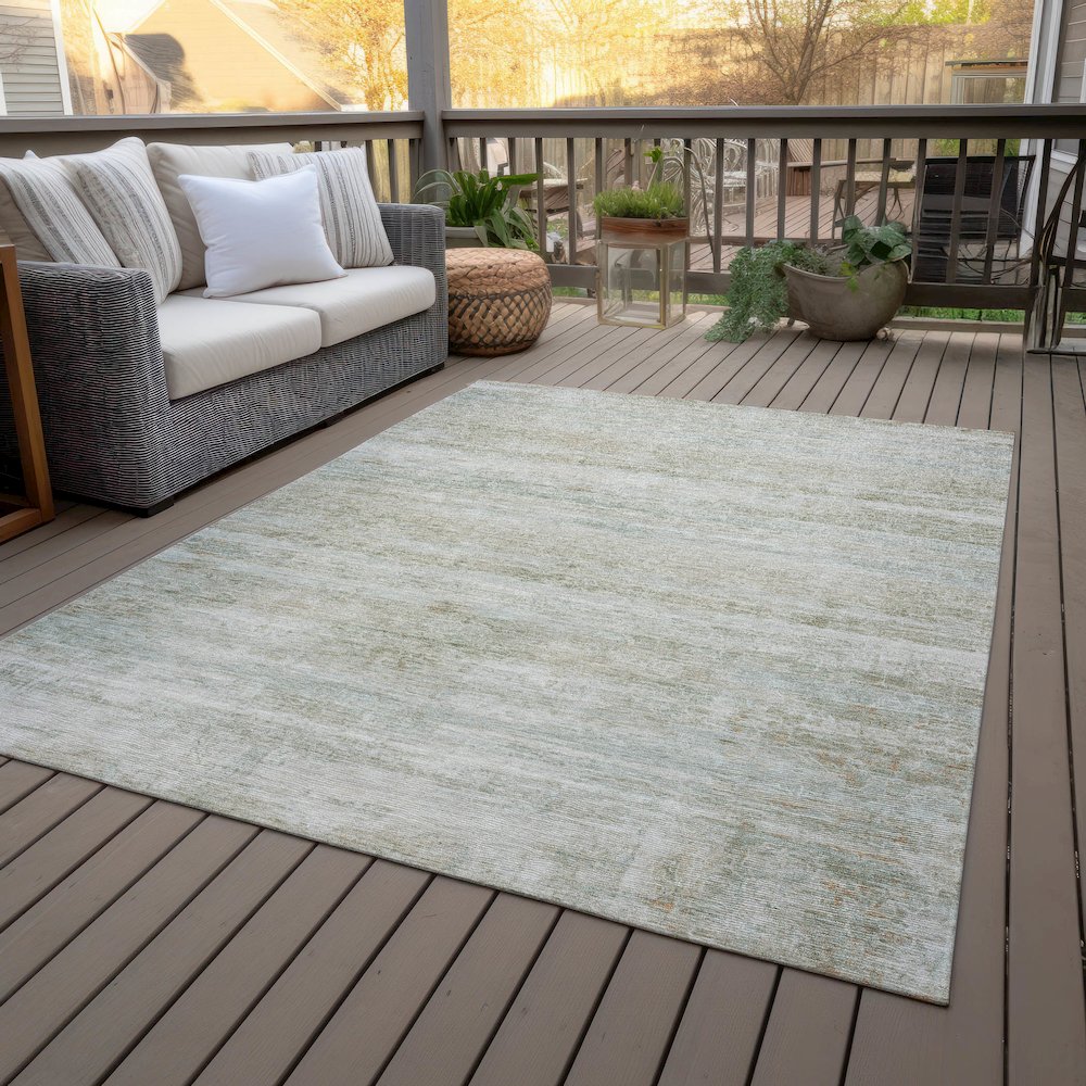 Machine Washable Indoor/Outdoor Chantille ACN2154 Putty 3' x 5' Rug