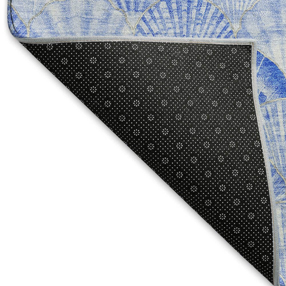 Premium Machine Washable Mayfield Blue 2'3" x 7'6" Runner Rug