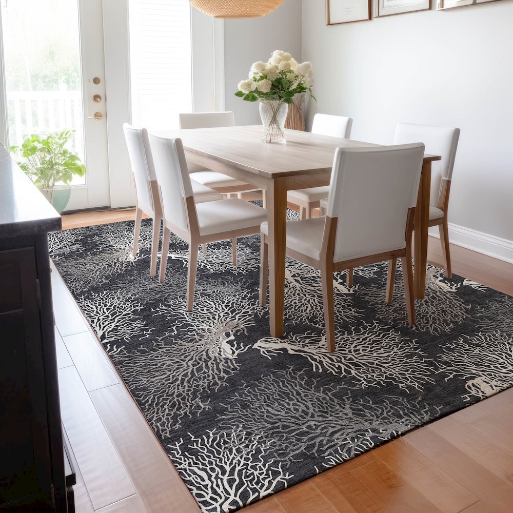 Premium Machine Washable Mayfield Midnight 3' x 5' Rug
