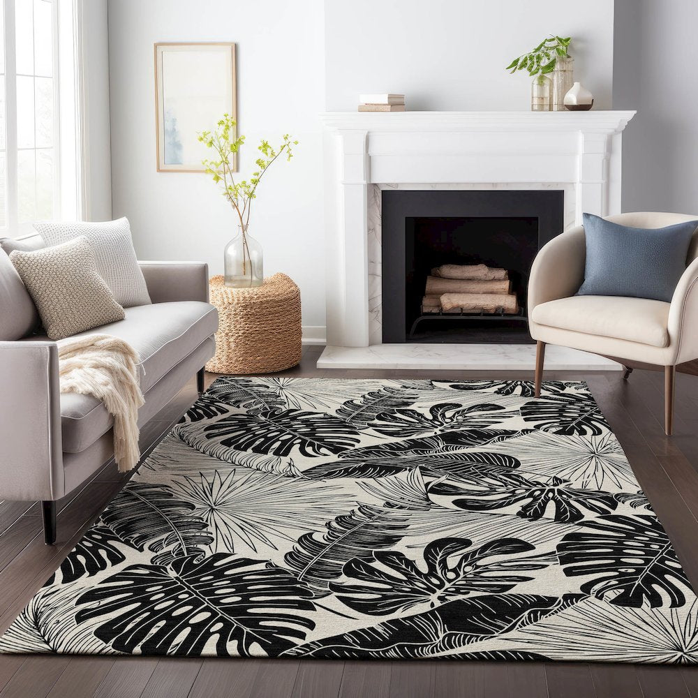 Premium Machine Washable Mayfield Midnight 3' x 5' Rug