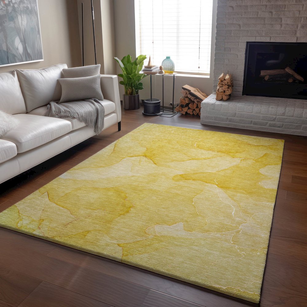 Premium Machine Washable Mayfield Gold 3' x 5' Rug