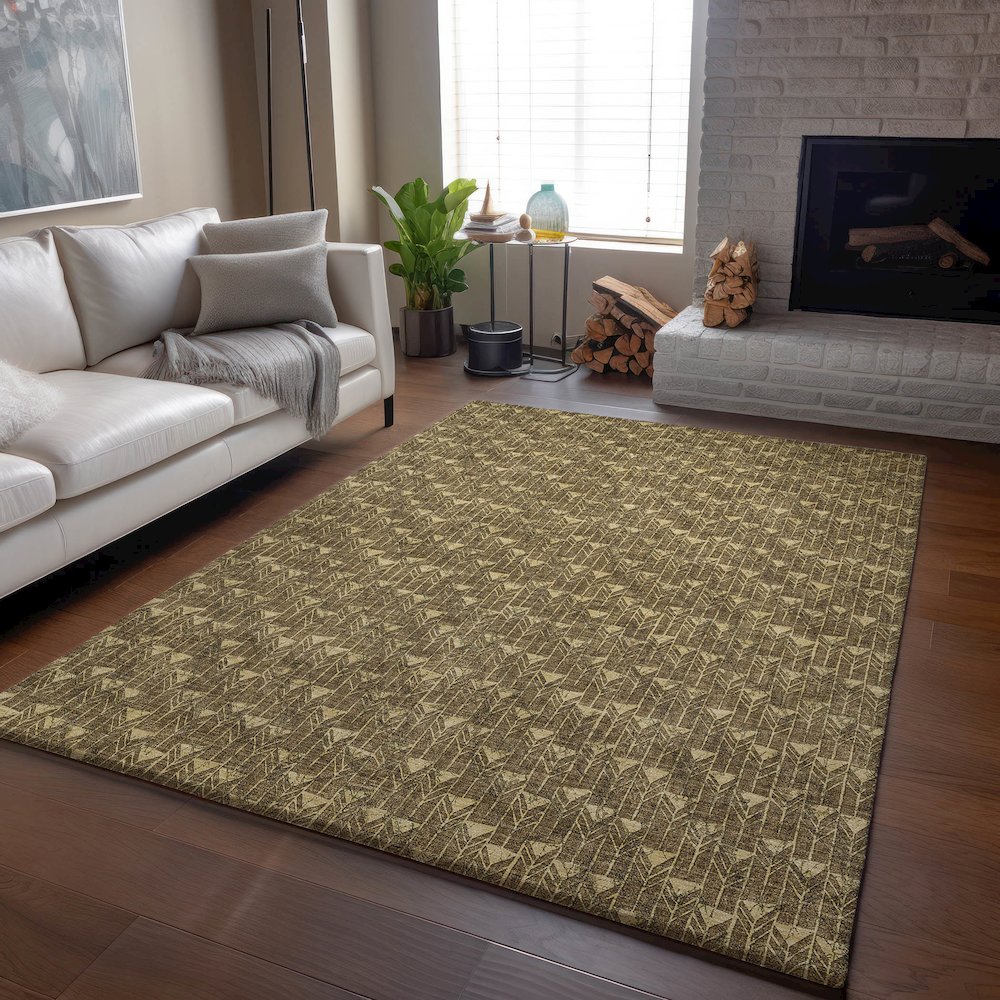 Premium Machine Washable Mayfield Brown 3' x 5' Rug