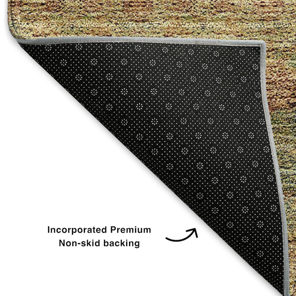 Premium Machine Washable Mayfield Green 2'3" x 7'6" Runner Rug