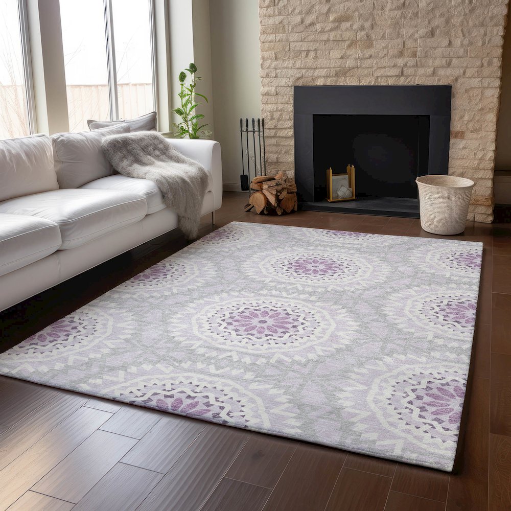 Premium Machine Washable Mayfield Lilac 3' x 5' Rug
