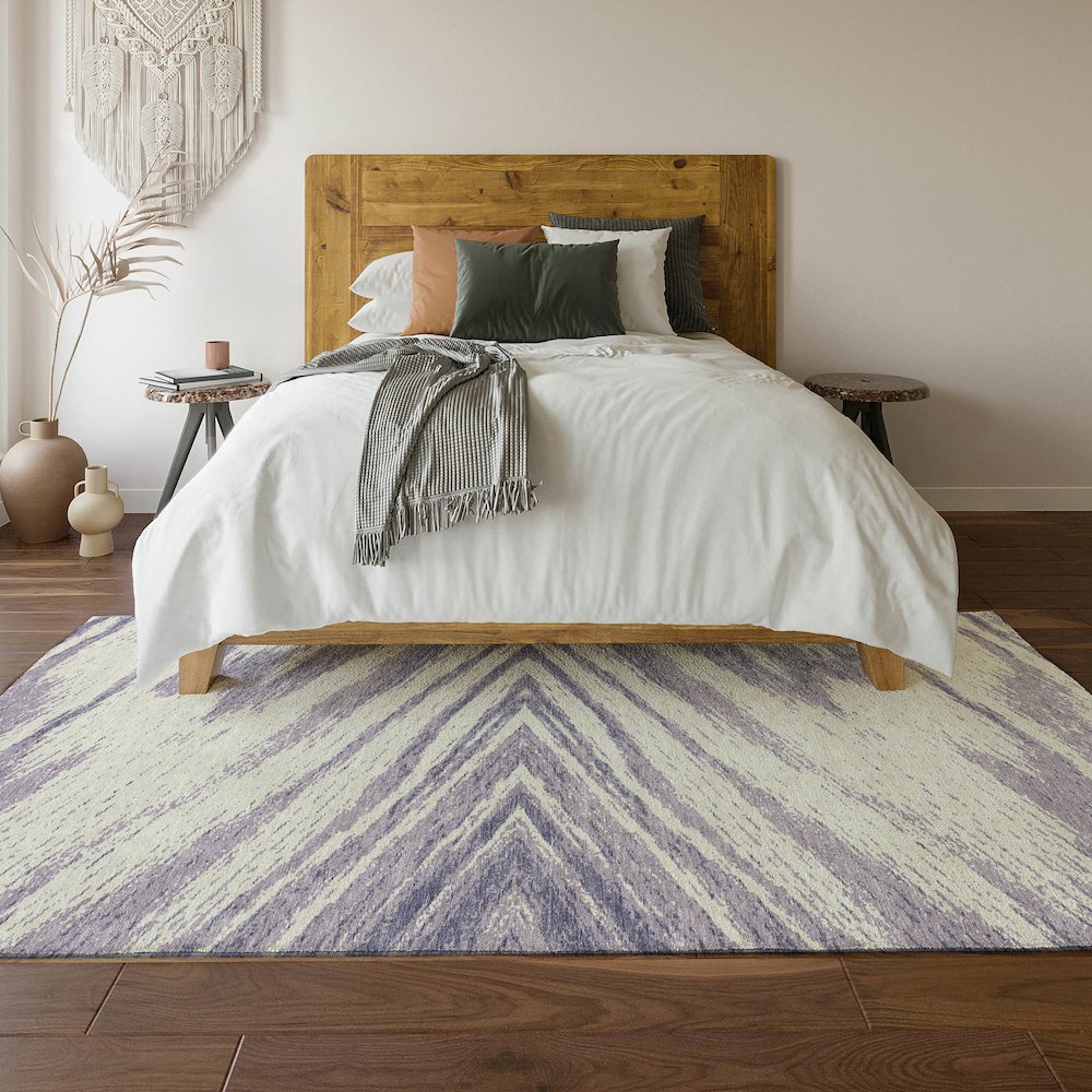 Premium Machine Washable Mayfield AMF876 Lavender 3' x 5' Rug