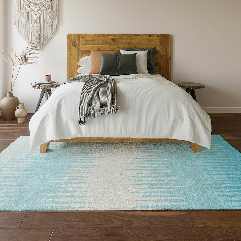 Premium Machine Washable Mayfield AMF886 Sky 3' x 5' Rug
