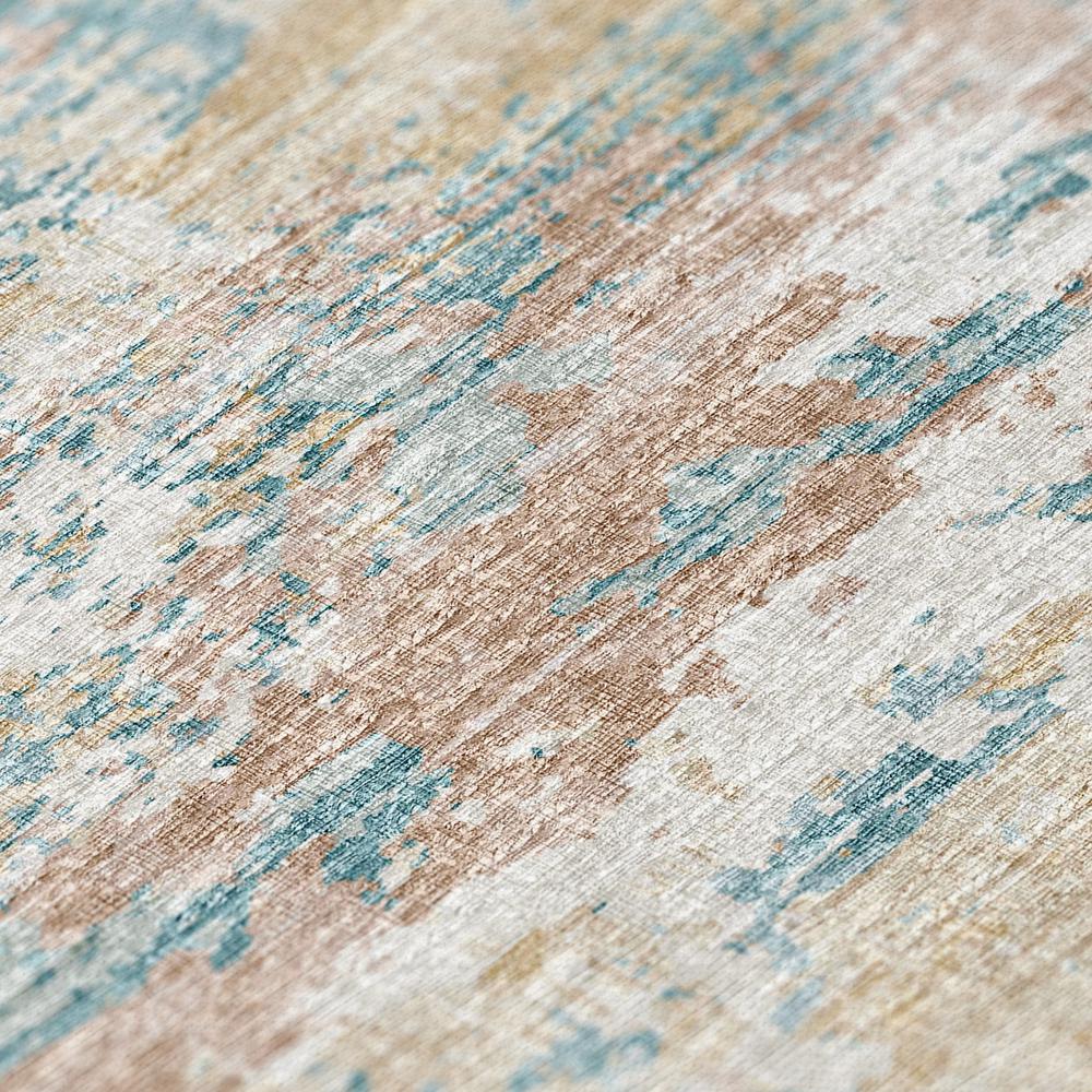 Indoor/Outdoor Accord AAC34 Teal Washable 1'8" x 2'6" Rug