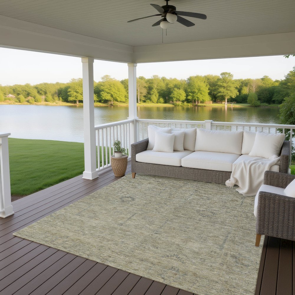 Luxury Washable Indoor/Outdoor Ravenna Khaki 3' x 5' Rug