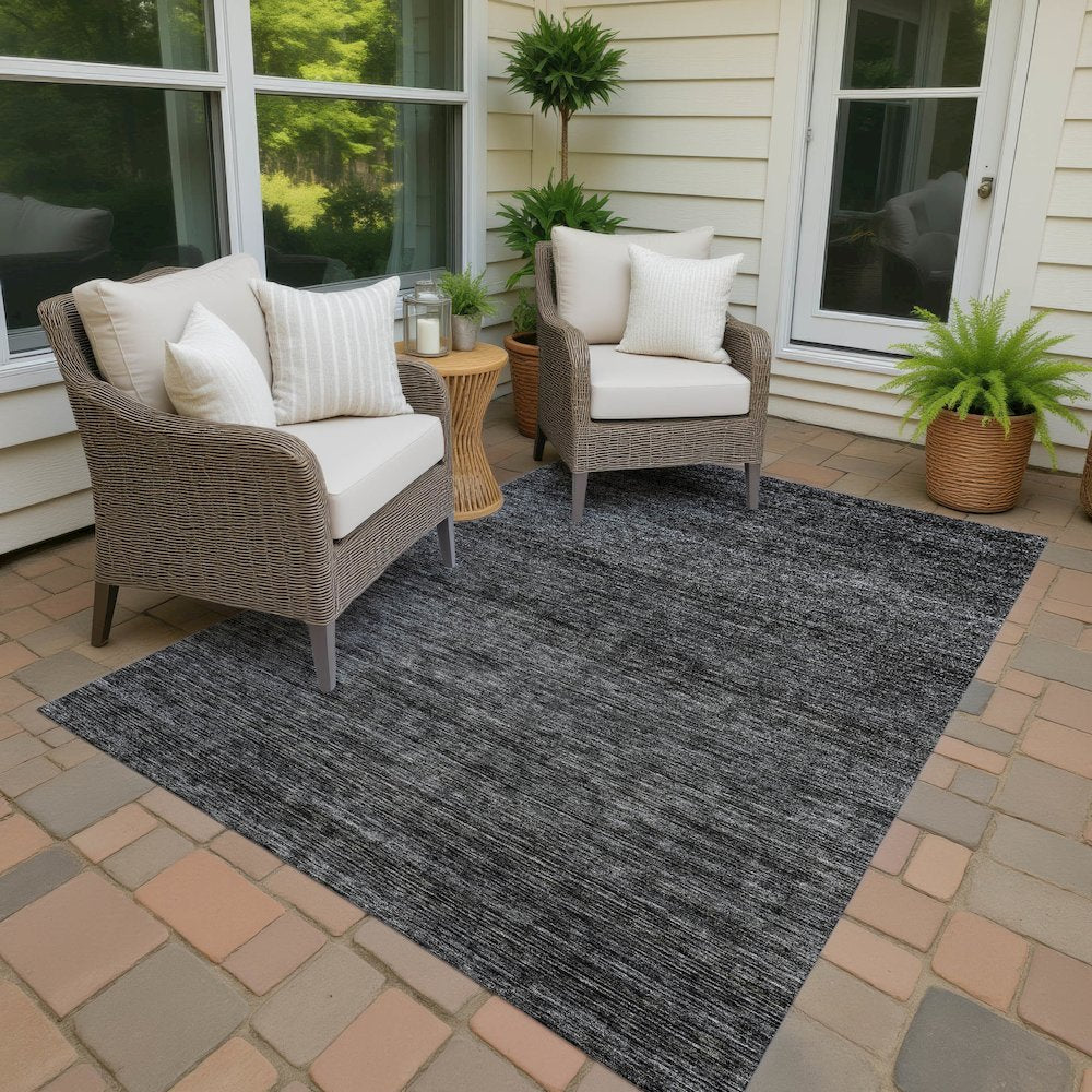 Luxury Washable Indoor/Outdoor Soft Essentials SE1 Gray 2'6" x 3'10" Rug
