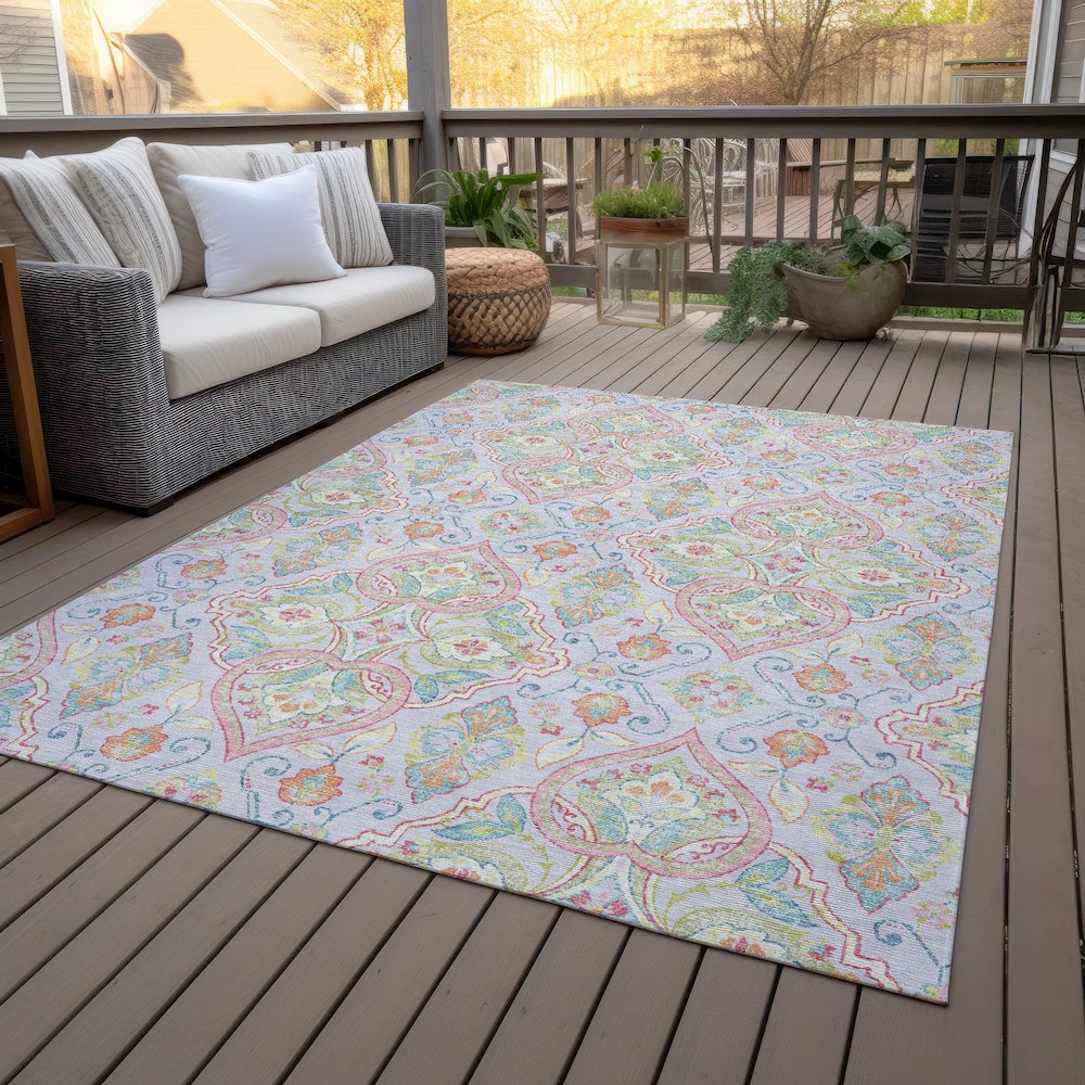Machine Washable Indoor/Outdoor Chantille ACN2207 Lavender 5' x 7'6" Rug