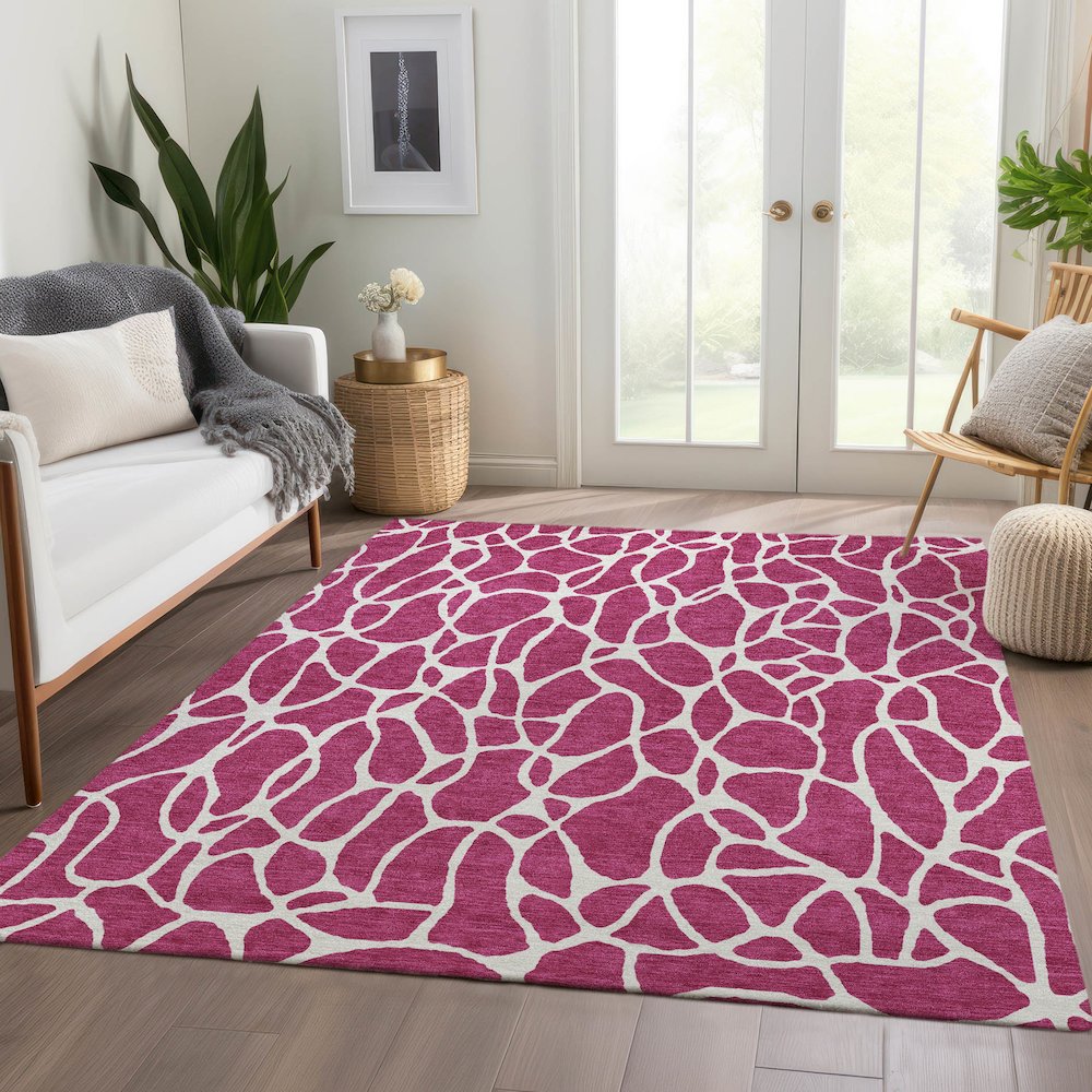 Premium Machine Washable Mayfield AMF1024 Blush 5' x 7'6" Rug