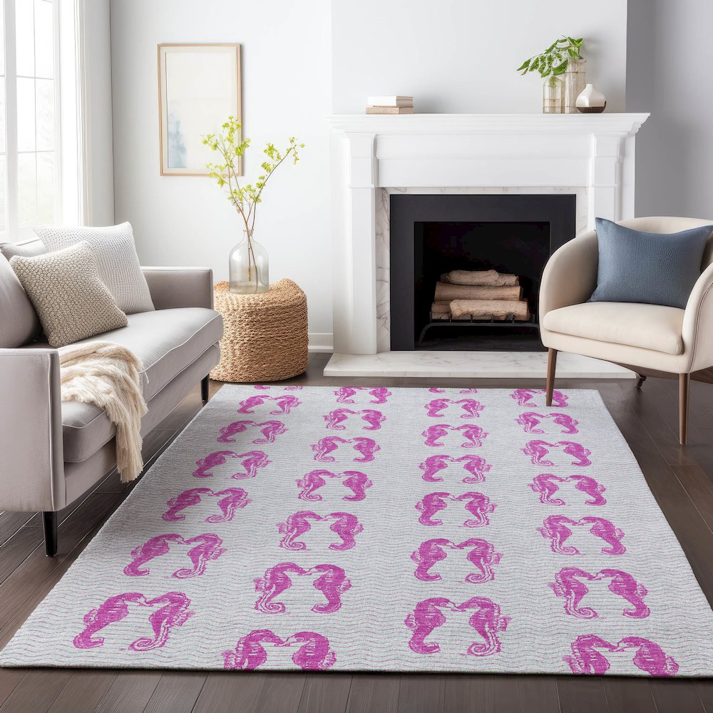 Premium Machine Washable Mayfield Pink 5' x 7'6" Rug