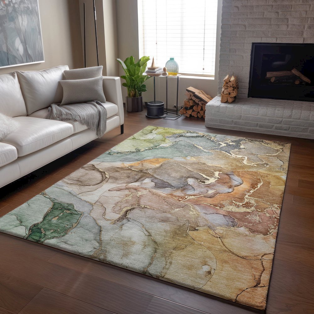 Premium Machine Washable Mayfield Beige 5' x 7'6" Rug
