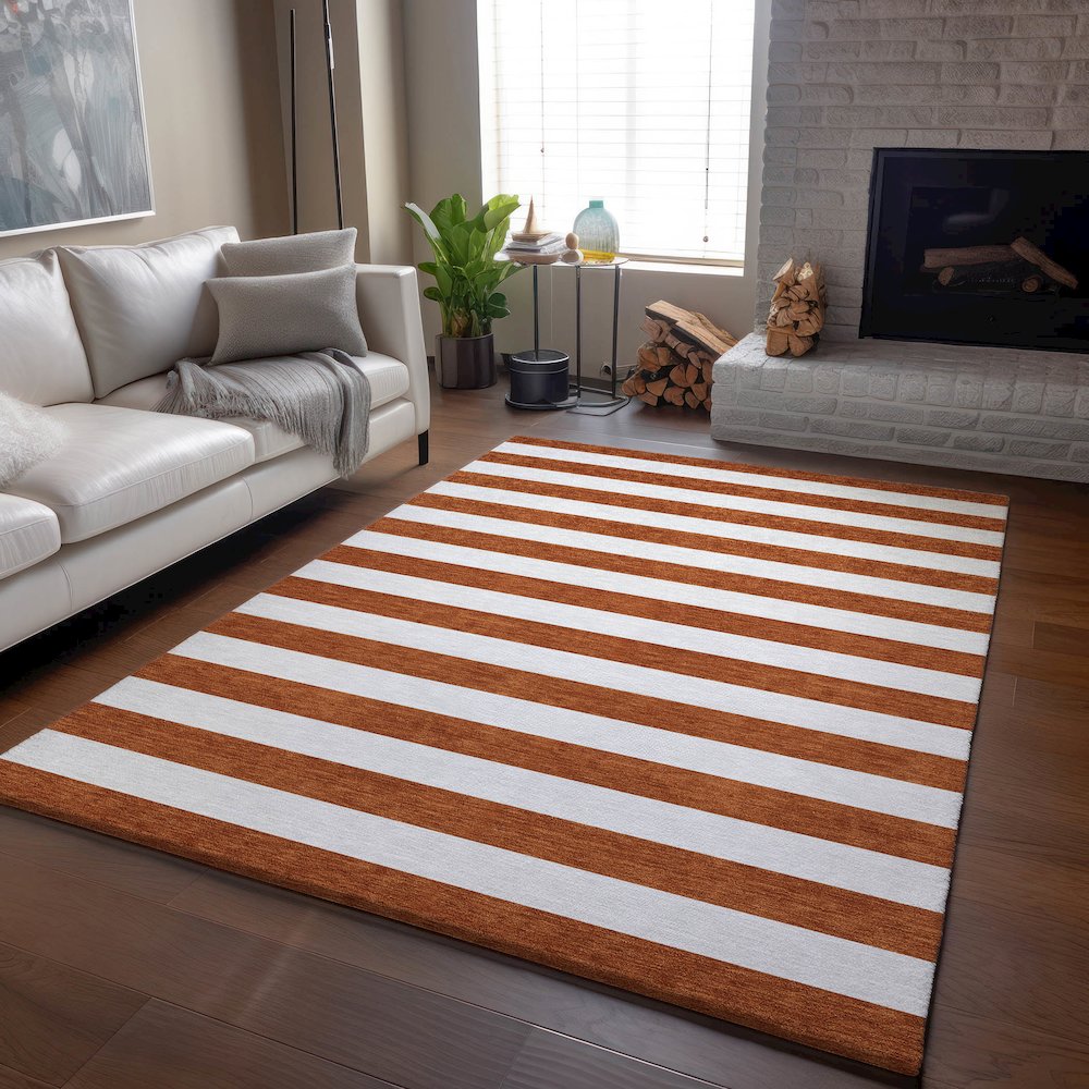 Premium Machine Washable Mayfield Paprika 5' x 7'6" Rug