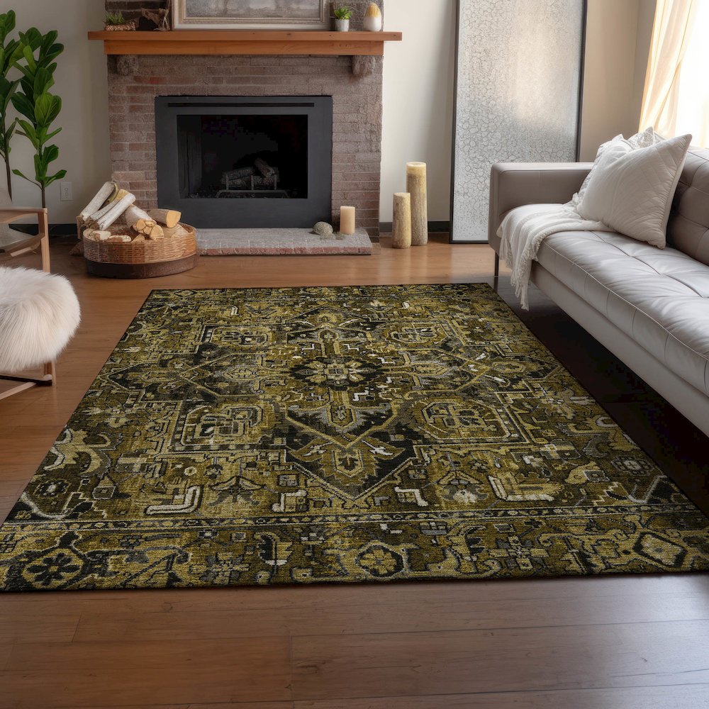 Premium Machine Washable Mayfield Brown 5' x 7'6" Rug