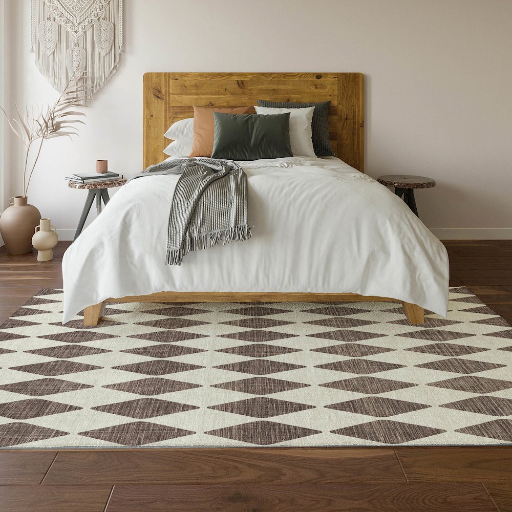 Premium Machine Washable Mayfield Brown 5' x 7'6" Rug