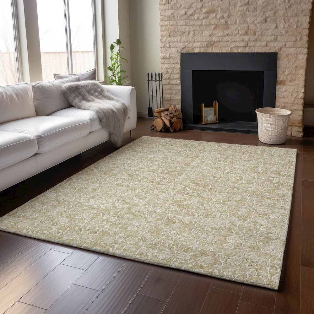 Premium Machine Washable Mayfield AMF691 Beige 5' x 7'6" Rug