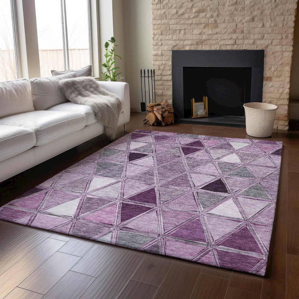Premium Machine Washable Mayfield AMF722 Merlot 5' x 7'6" Rug