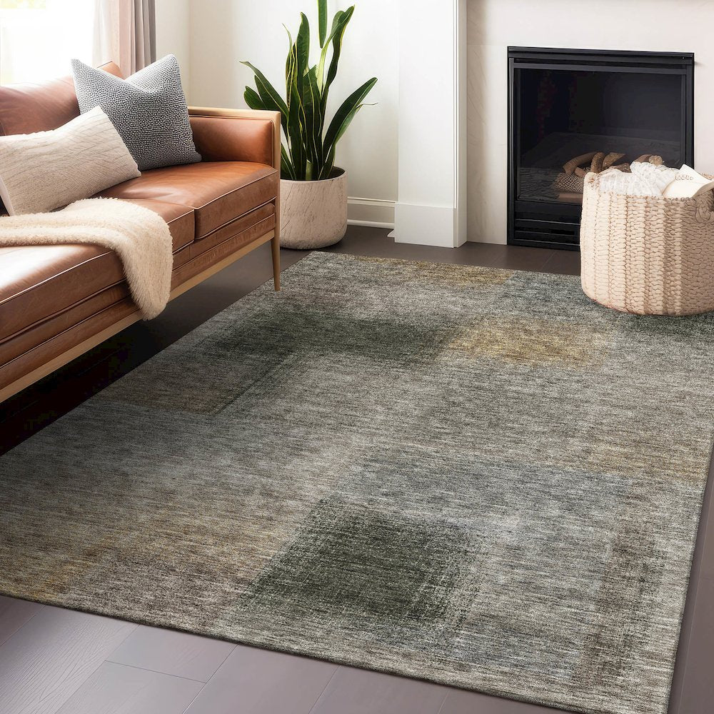 Premium Machine Washable Mayfield AMF742 Taupe 5' x 7'6" Rug