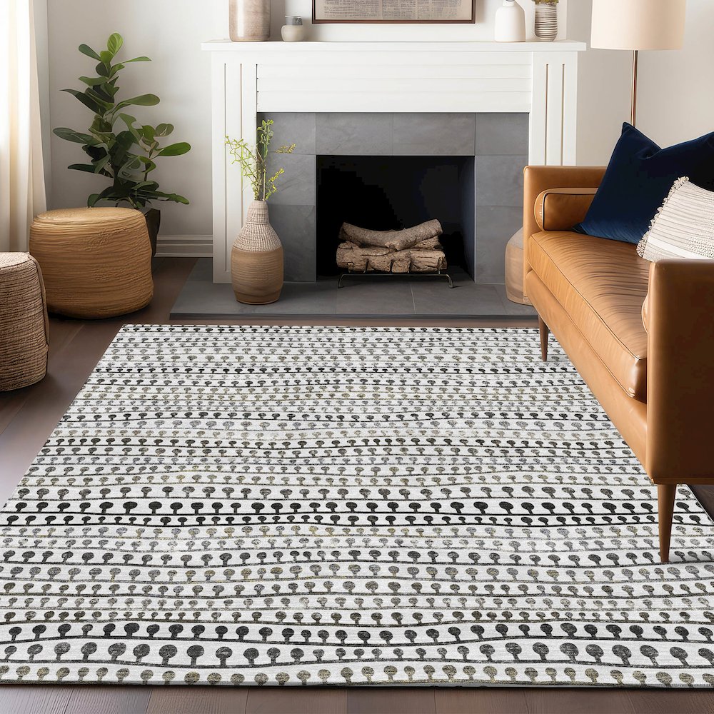 Premium Machine Washable Mayfield AMF823 Ivory 5' x 7'6" Rug