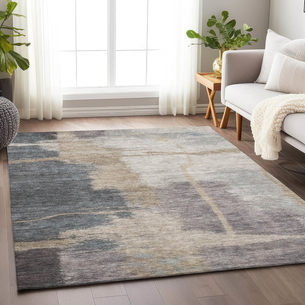 Premium Machine Washable Mayfield AMF831 Gray 5' x 7'6" Rug
