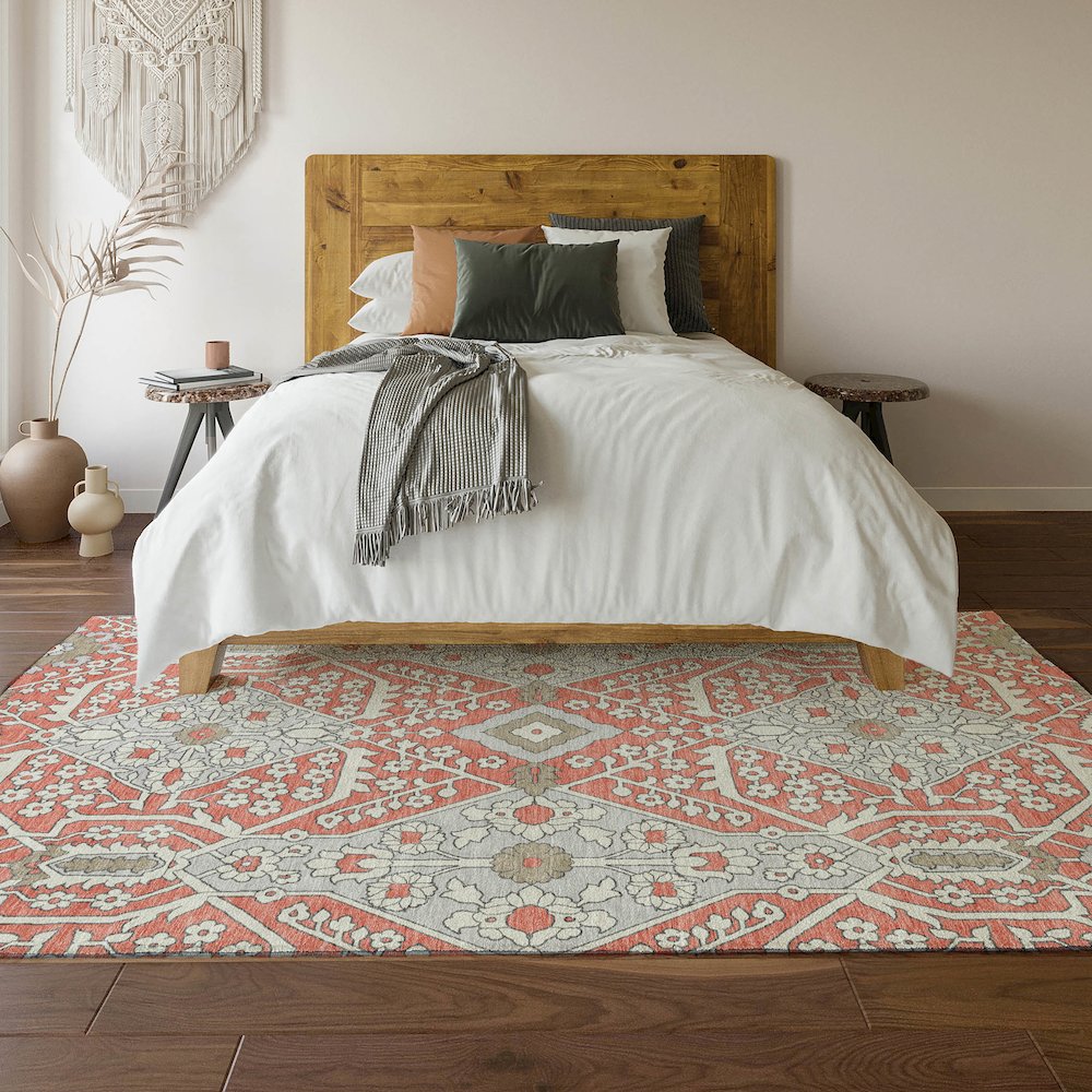 Premium Machine Washable Mayfield AMF863 Salmon 5' x 7'6" Rug