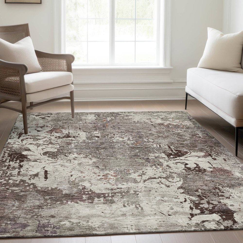 Premium Machine Washable Mayfield AMF936 Taupe 5' x 7'6" Rug