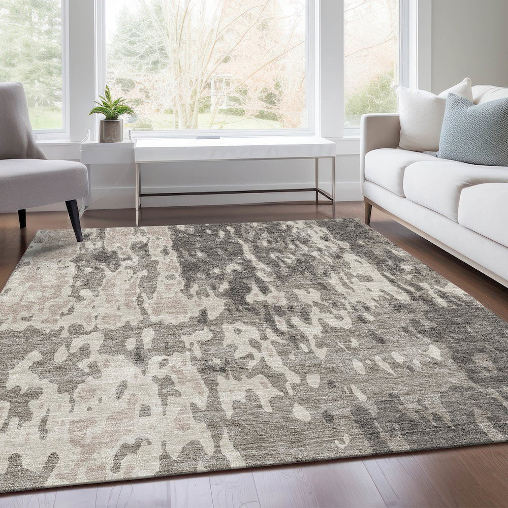 Premium Machine Washable Mayfield AMF957 Taupe 5' x 7'6" Rug