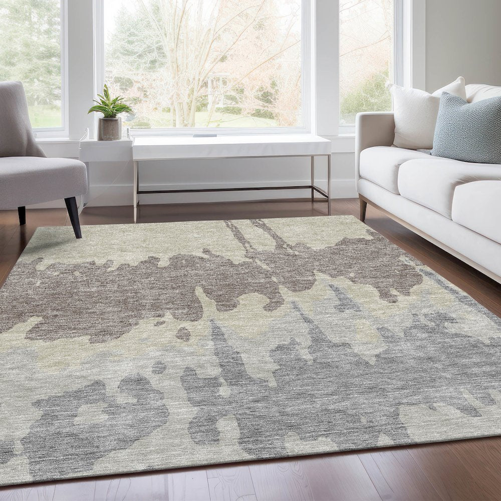 Premium Machine Washable Mayfield AMF961 Taupe 5' x 7'6" Rug