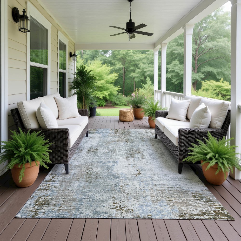 Luxury Washable Indoor/Outdoor Kochi Mocha 5' x 7'6" Rug