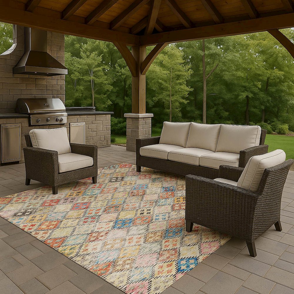 Luxury Washable Indoor/Outdoor Solace Paprika 5' x 7'6" Rug