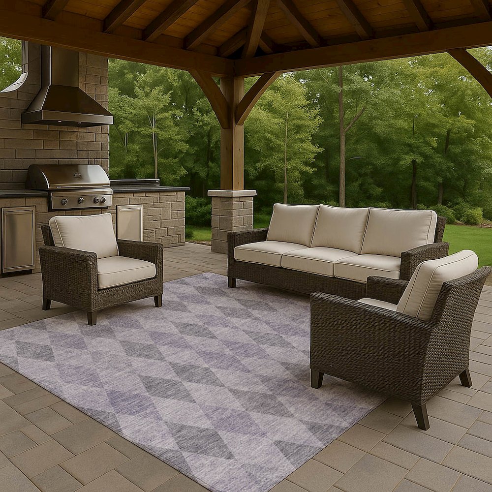 Luxury Washable Indoor/Outdoor The Reserve Lavender 5' x 7'6" Rug