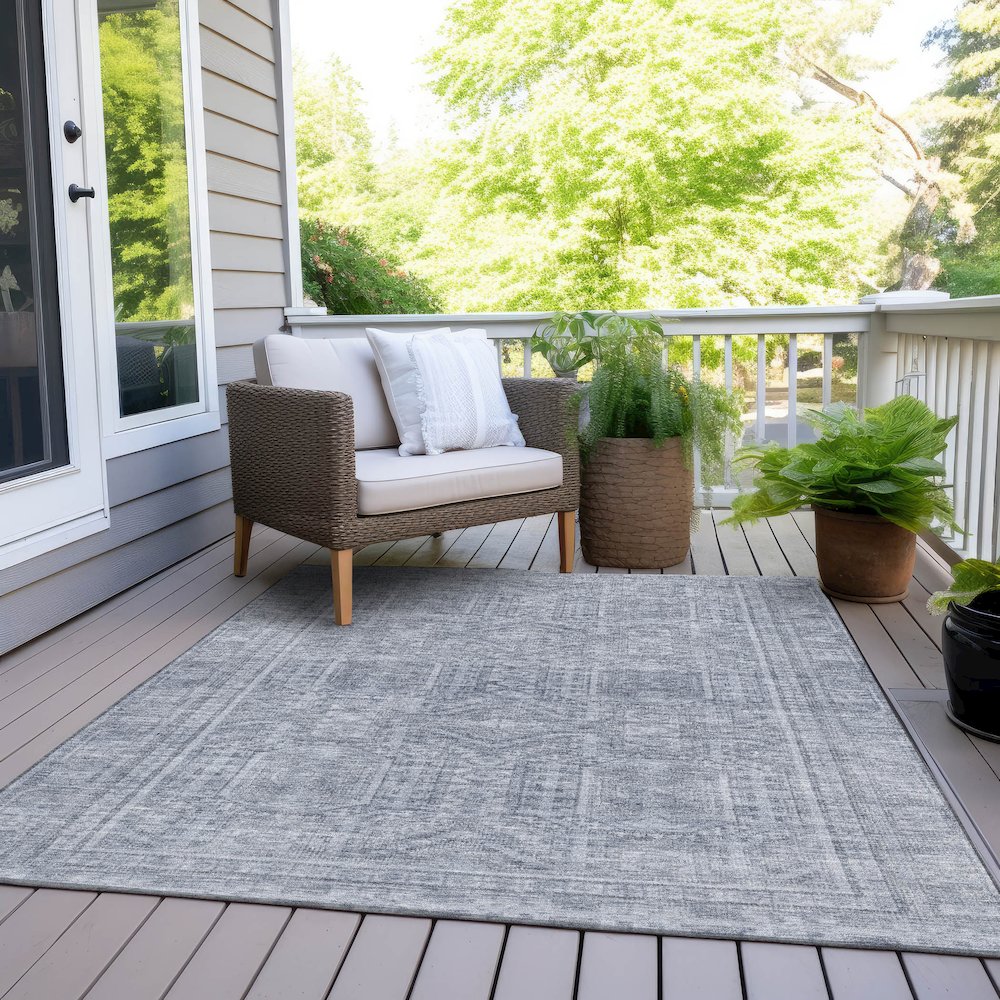 Machine Washable Indoor/Outdoor Chantille Sky 8' x 10' Rug