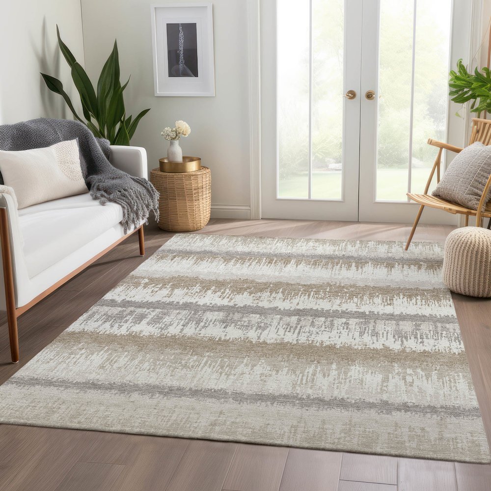 Premium Machine Washable Mayfield AMF1013 Ivory 8' x 10' Rug