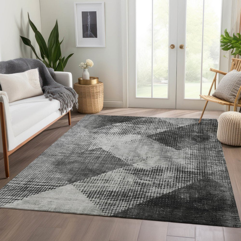 Premium Machine Washable Mayfield AMF1065 Gray 8' x 10' Rug